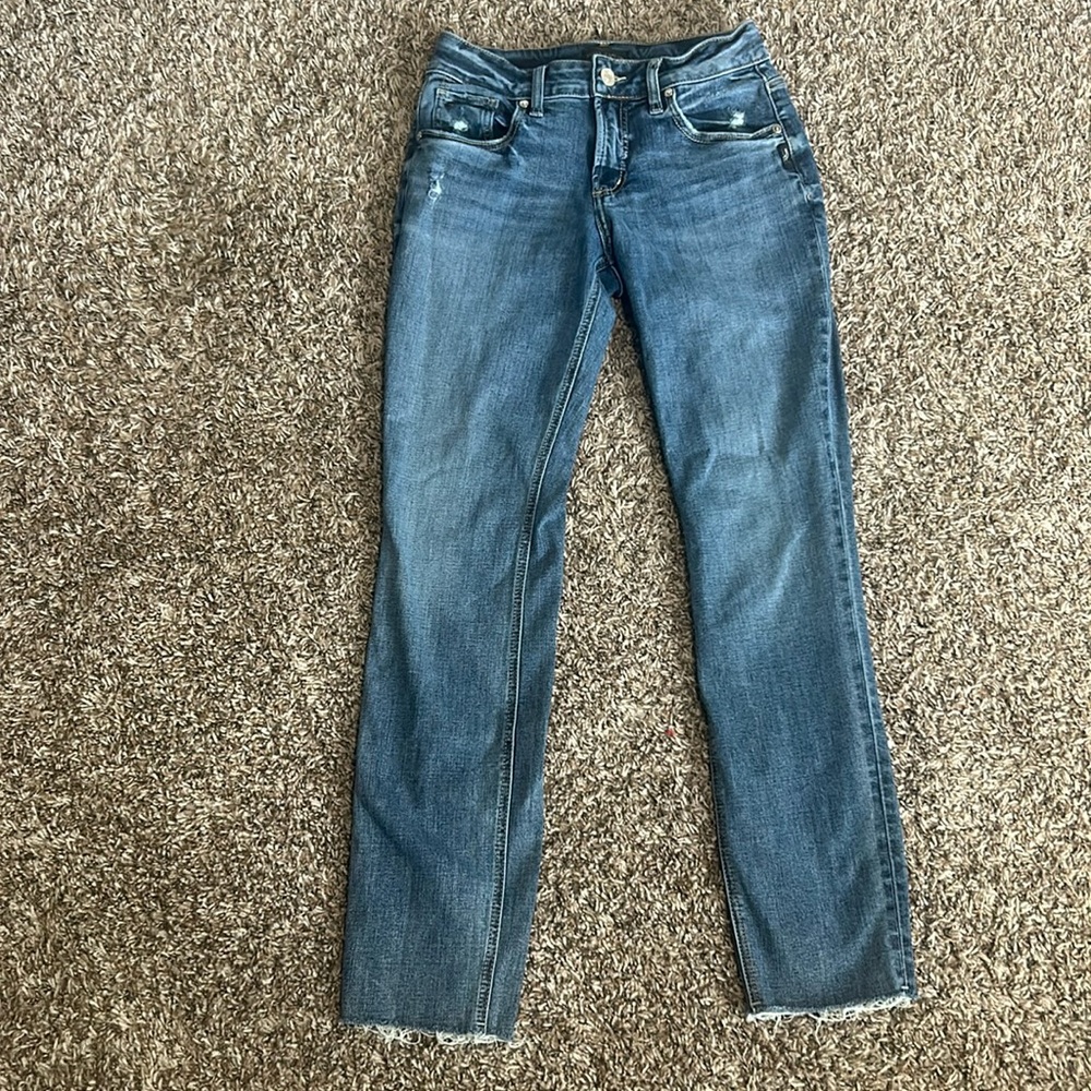 Worn a couple times but In great shape, the size is 25